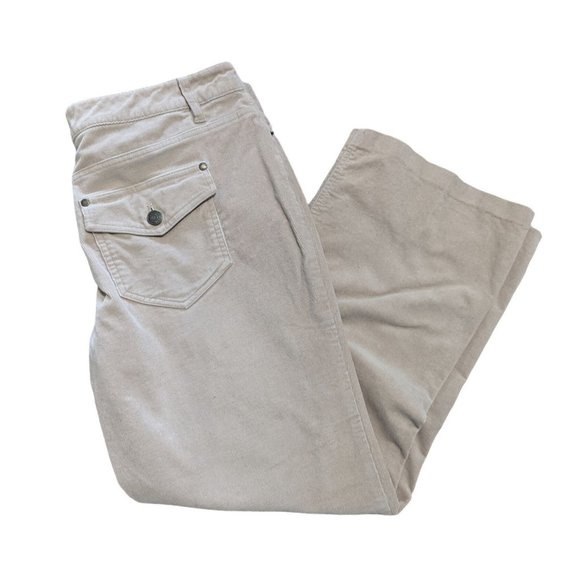 The Limited Drew Fit Tan Corduroy Pants Straight Leg Office wear Classic sz 14S - Picture 1 of 9